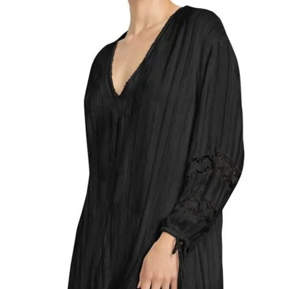 New Robin Piccone Swim Pool Beach Cover-Up/Tunic Black XS NWT - Picture 5 of 11